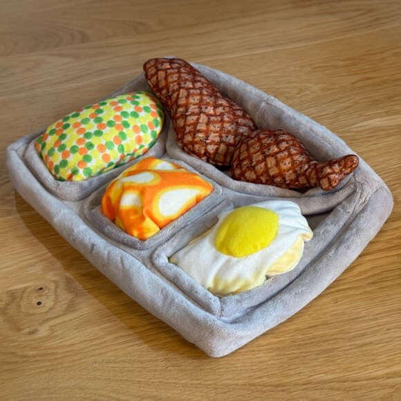 FRISCO Plush Dog Toy: Microwave Dinner Squeaky, Small/Medium - Picture 3 of 16